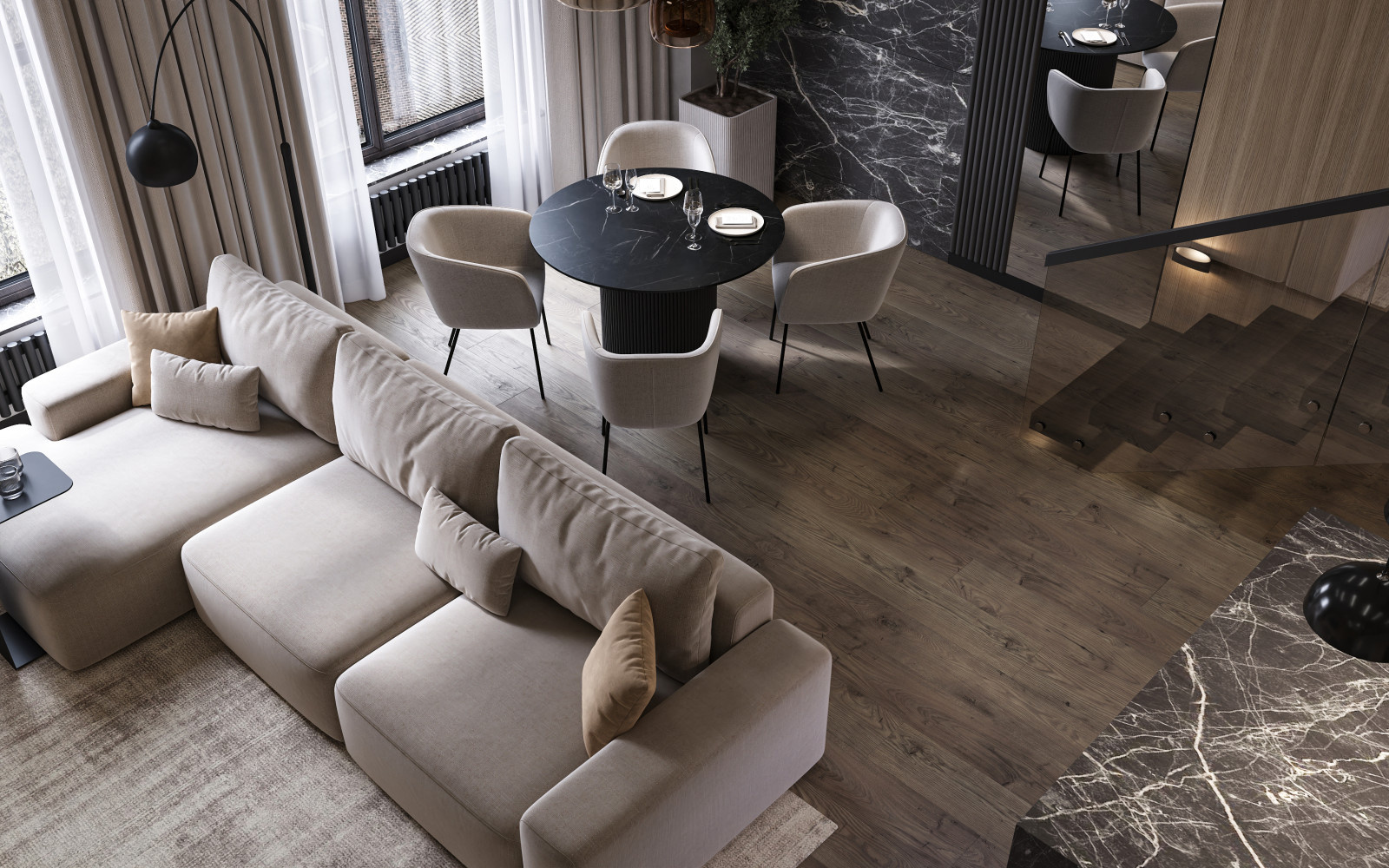 Дизайн Двухуровневой Студии