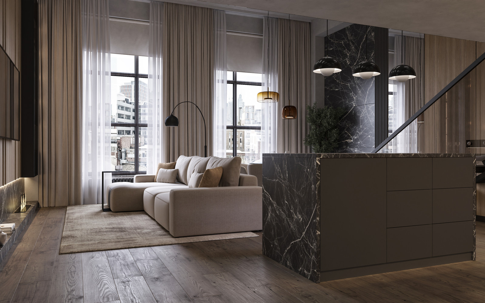 Дизайн Двухуровневой Студии