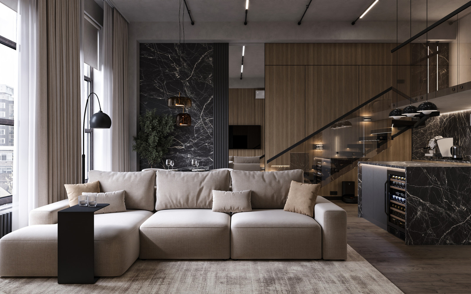 Дизайн Двухуровневой Студии