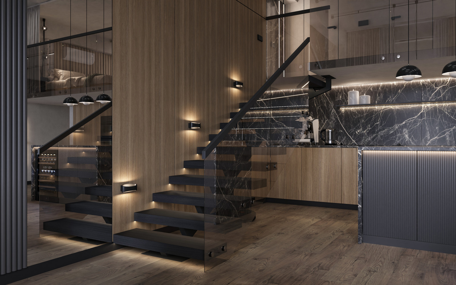 Дизайн Двухуровневой Студии