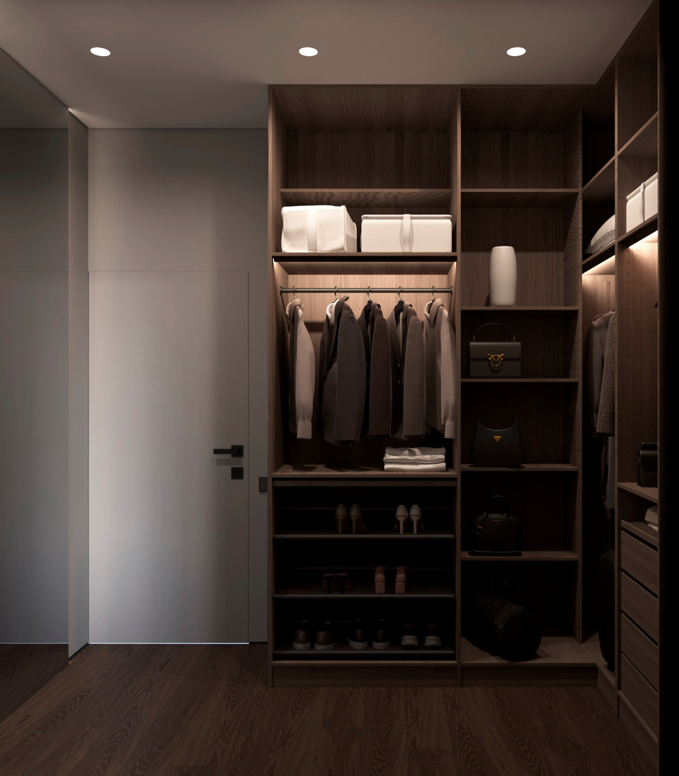 Гардеробная при мастер спальне