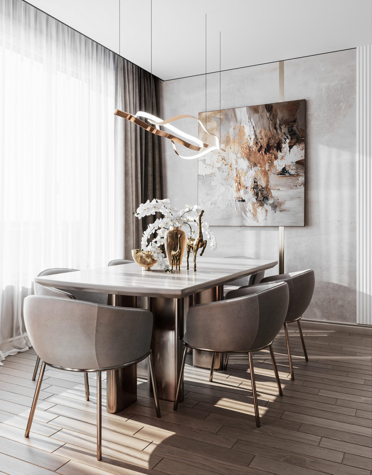 Классика и современность в 3-комнатной квартире в жк Кварталы Немировича