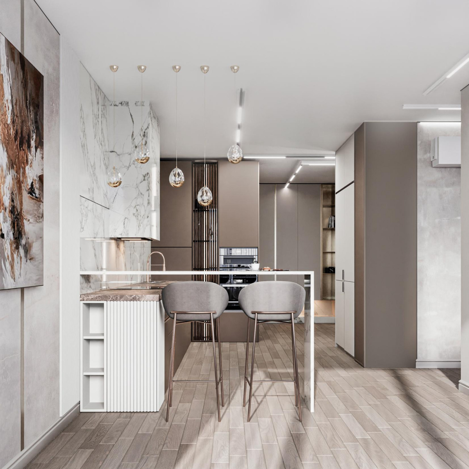 Классика и современность в 3-комнатной квартире в жк Кварталы Немировича