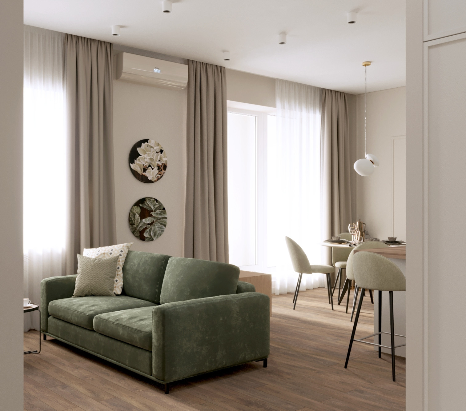 Современный дизайн двухкомнатной квартиры в жк Спектр