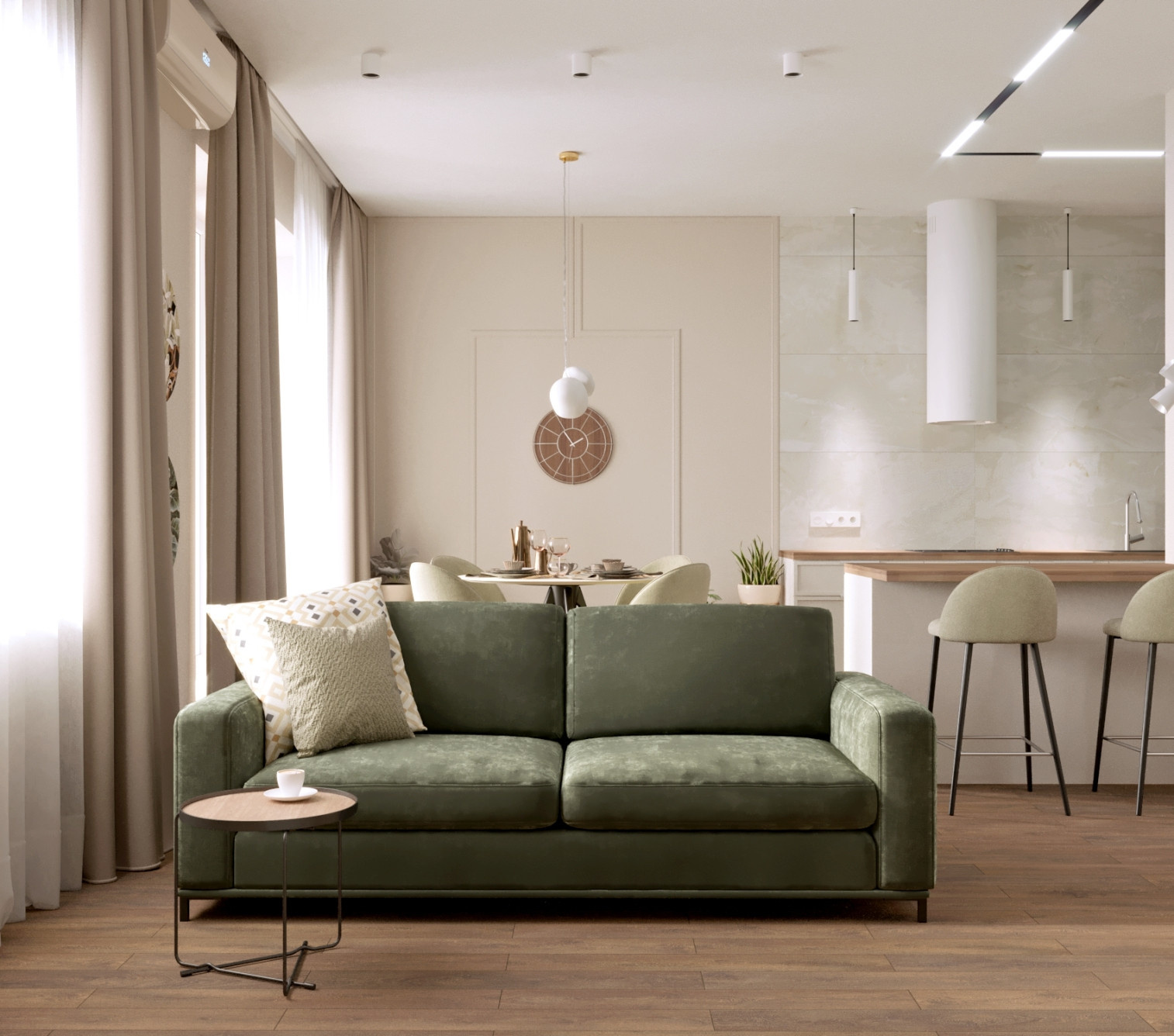 Современный дизайн двухкомнатной квартиры в жк Спектр