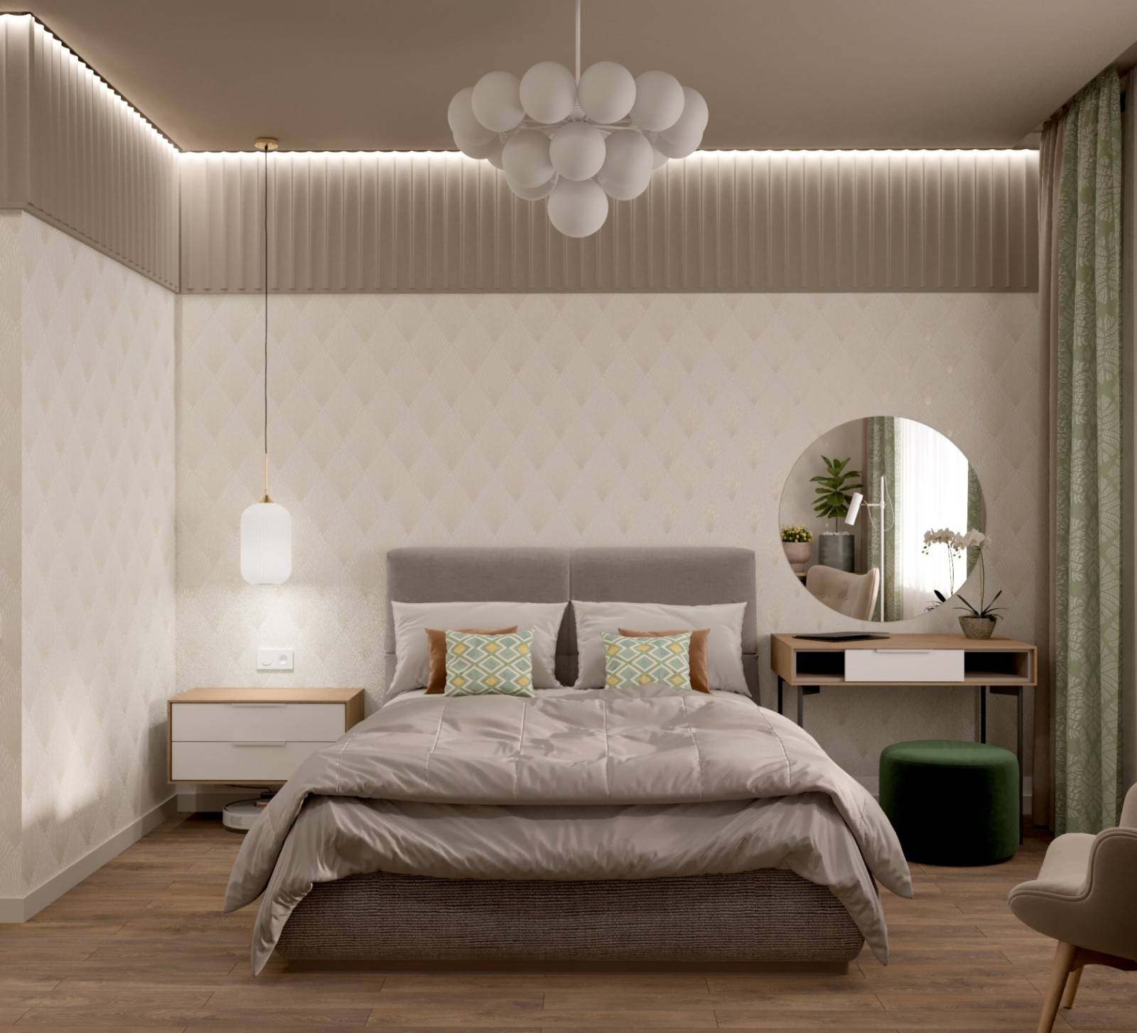 Современный дизайн двухкомнатной квартиры в жк Спектр