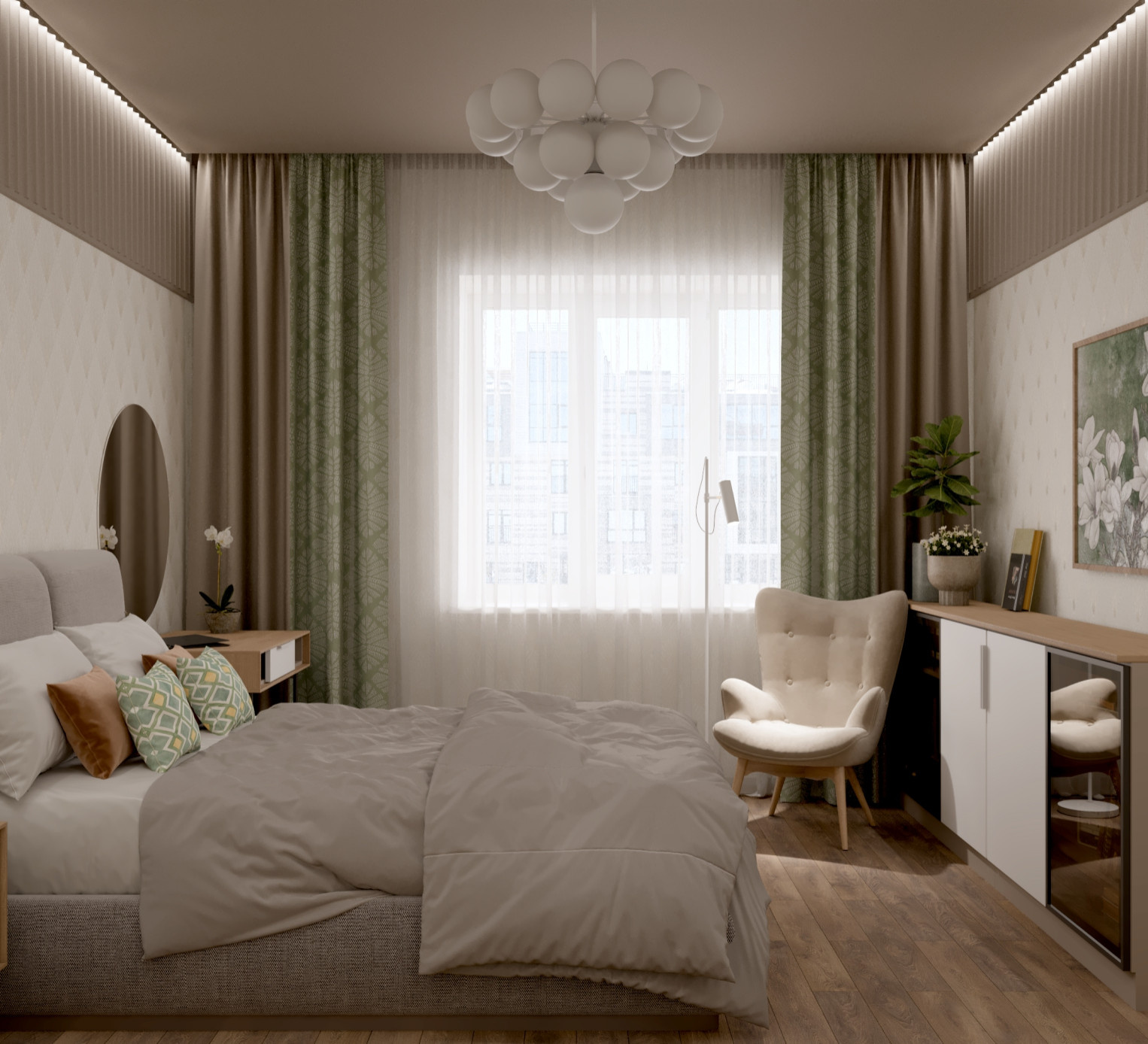 Современный дизайн двухкомнатной квартиры в жк Спектр