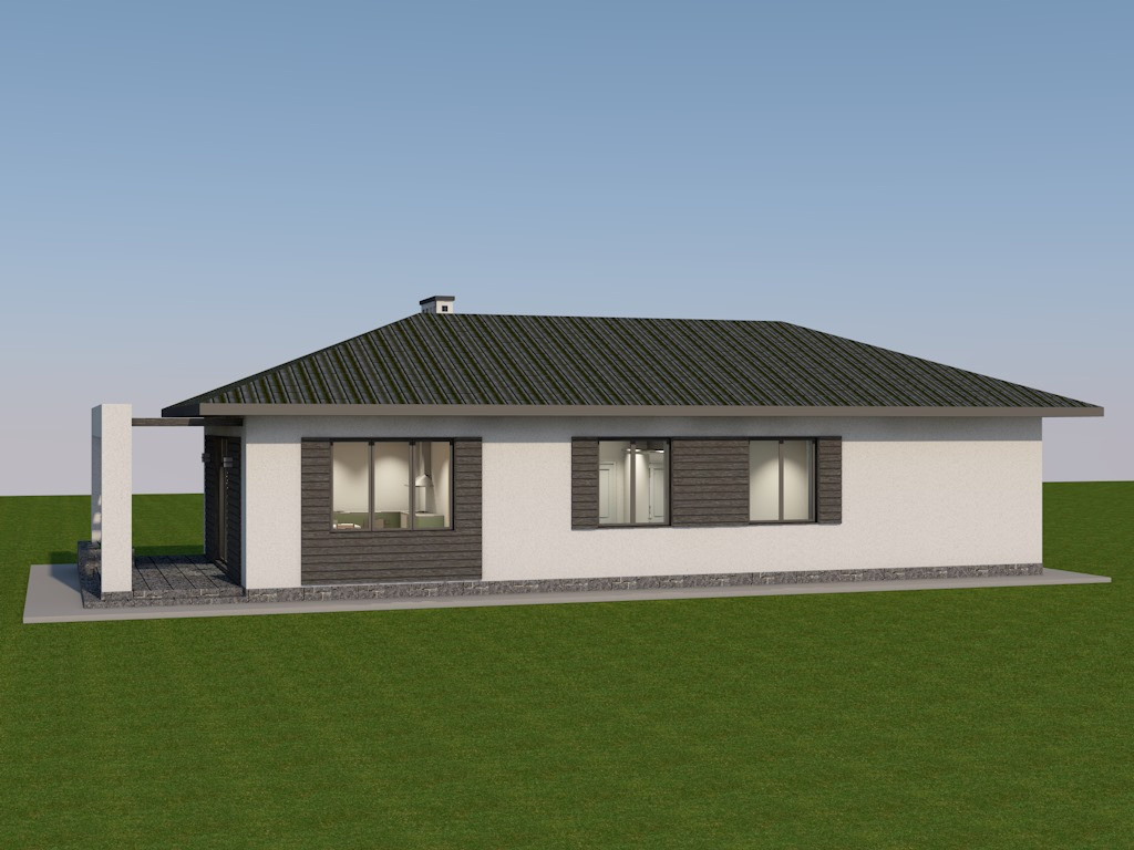 24-001 Жилой дом с террасой общей площадью 128 м2