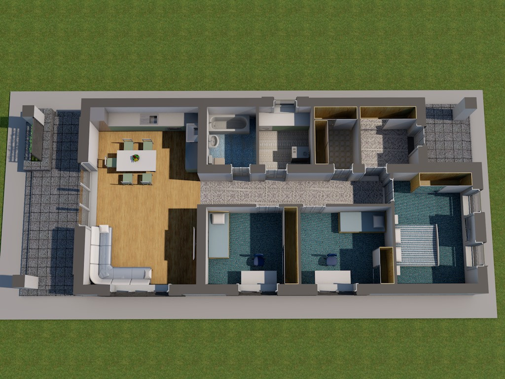 24-001 Жилой дом с террасой общей площадью 128 м2