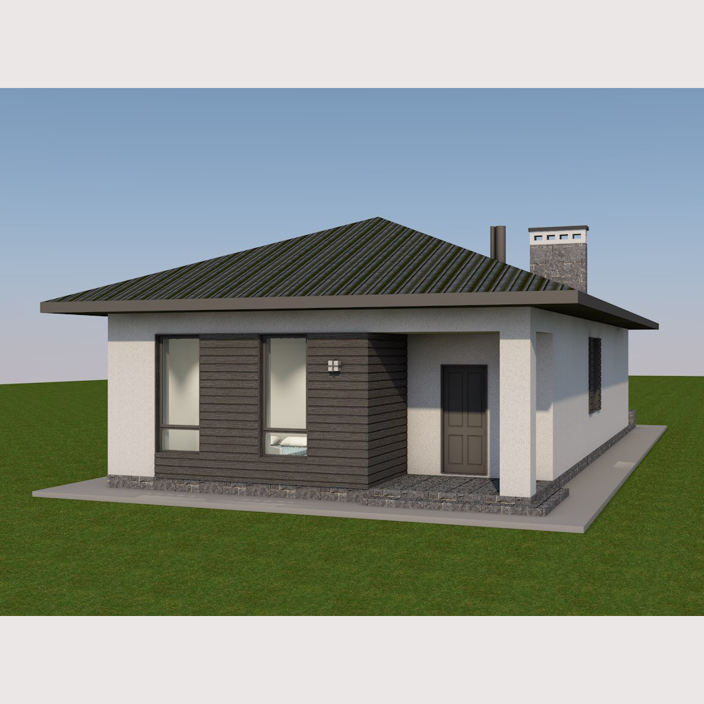 24-001 Жилой дом с террасой общей площадью 128 м2