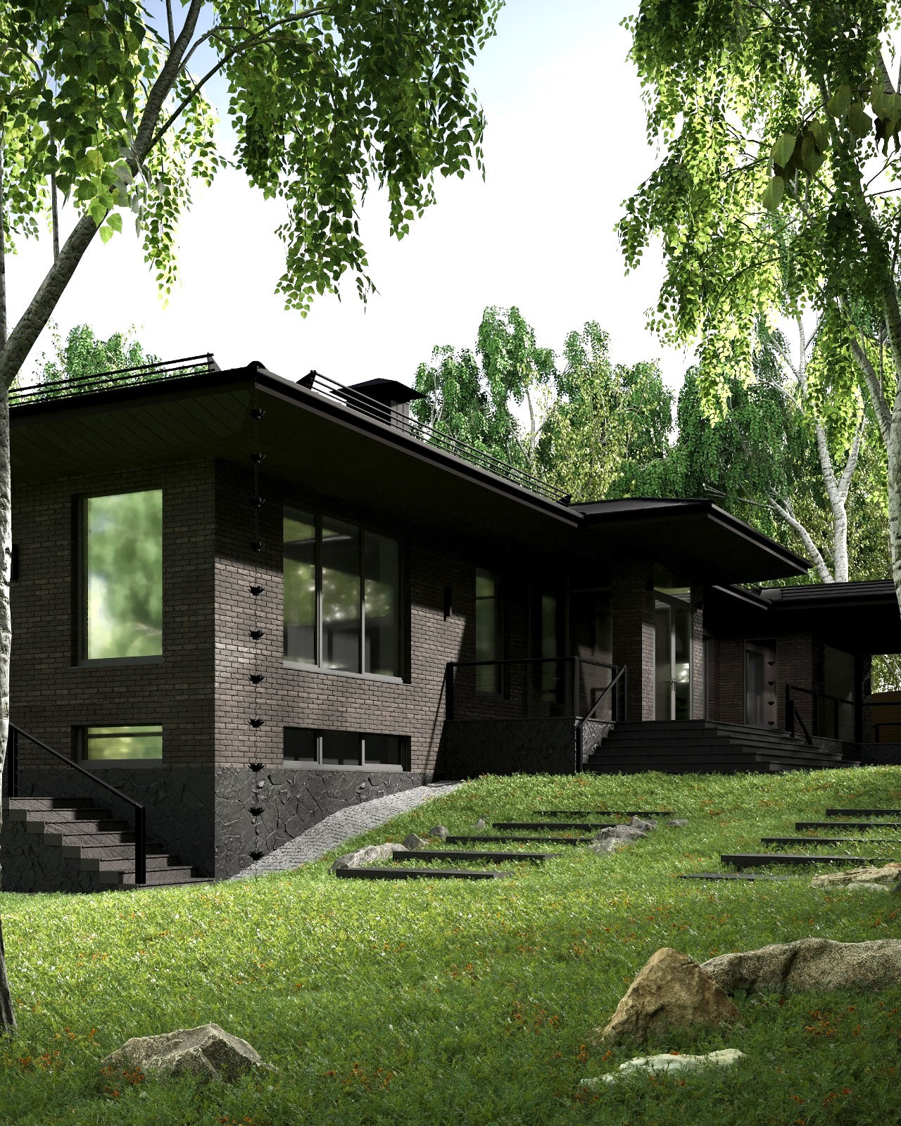 Архитектурная концепция "Дом в стиле Прерия"