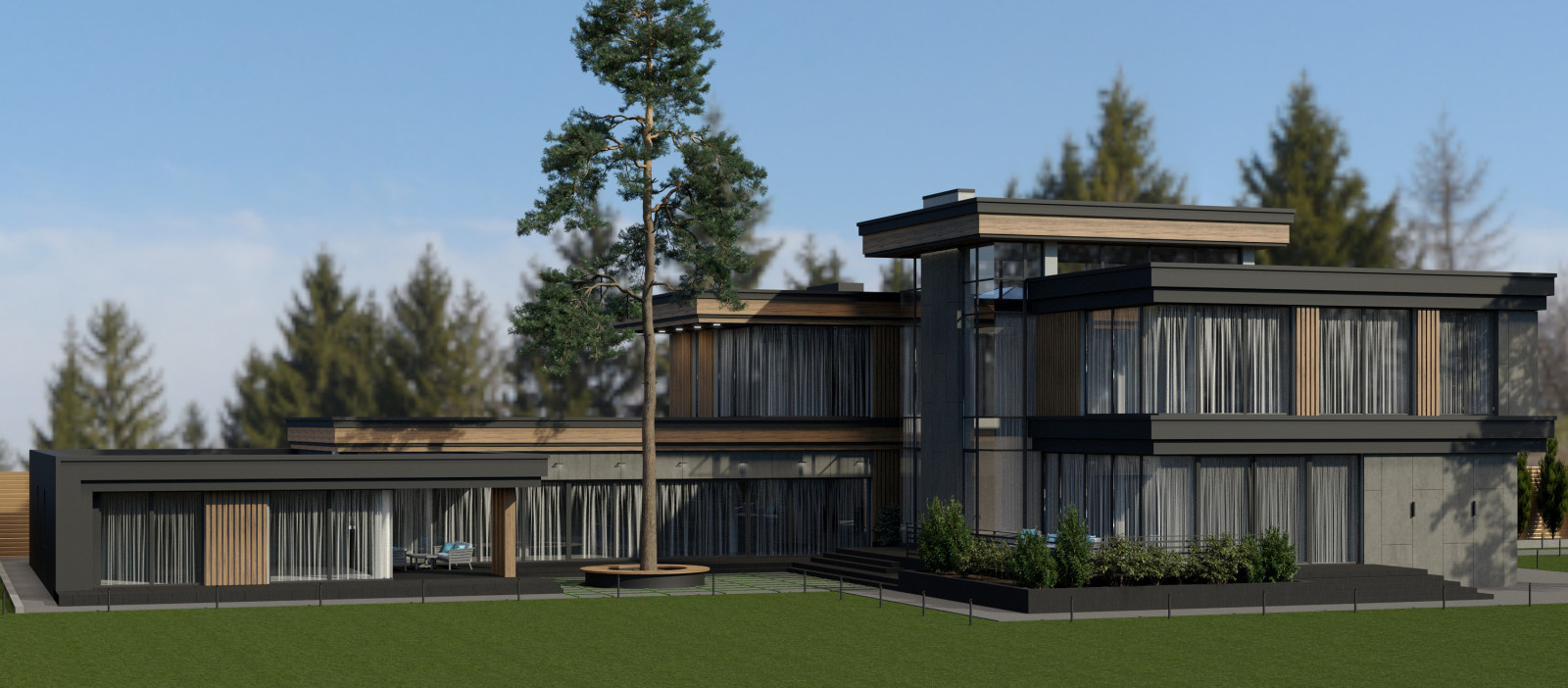 Архитектурная концепция "Дом в современном стиле"