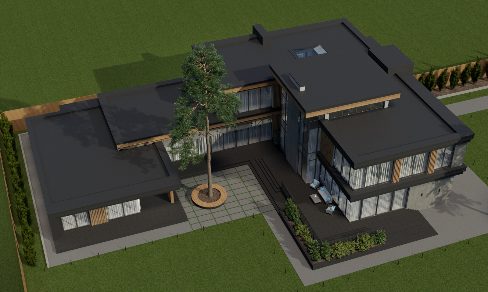 Архитектурная концепция "Дом в современном стиле"