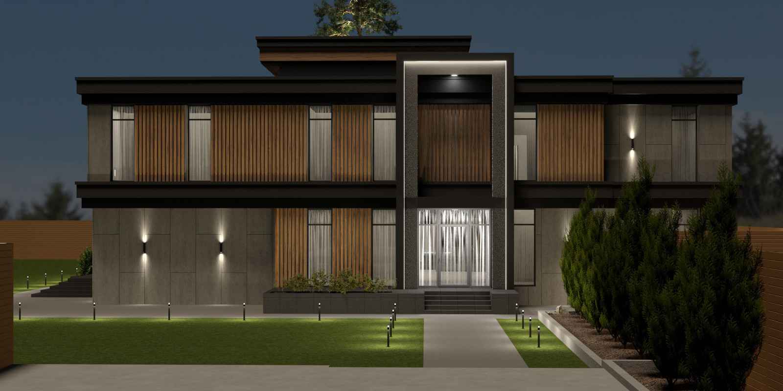 Архитектурная концепция "Дом в современном стиле"