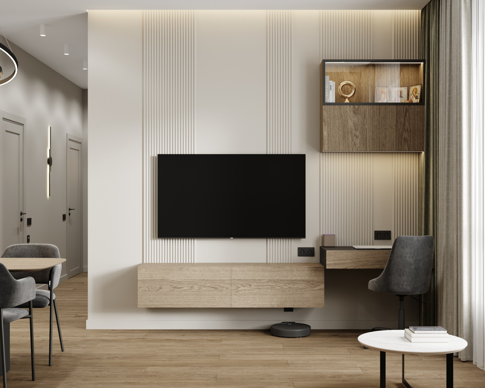 Дизайн-проект квартиры 76кв.м., Москва