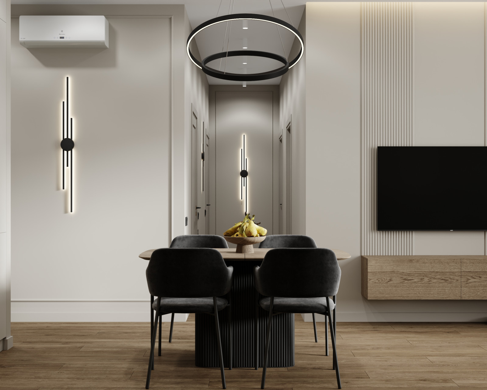 Дизайн-проект квартиры 76кв.м., Москва