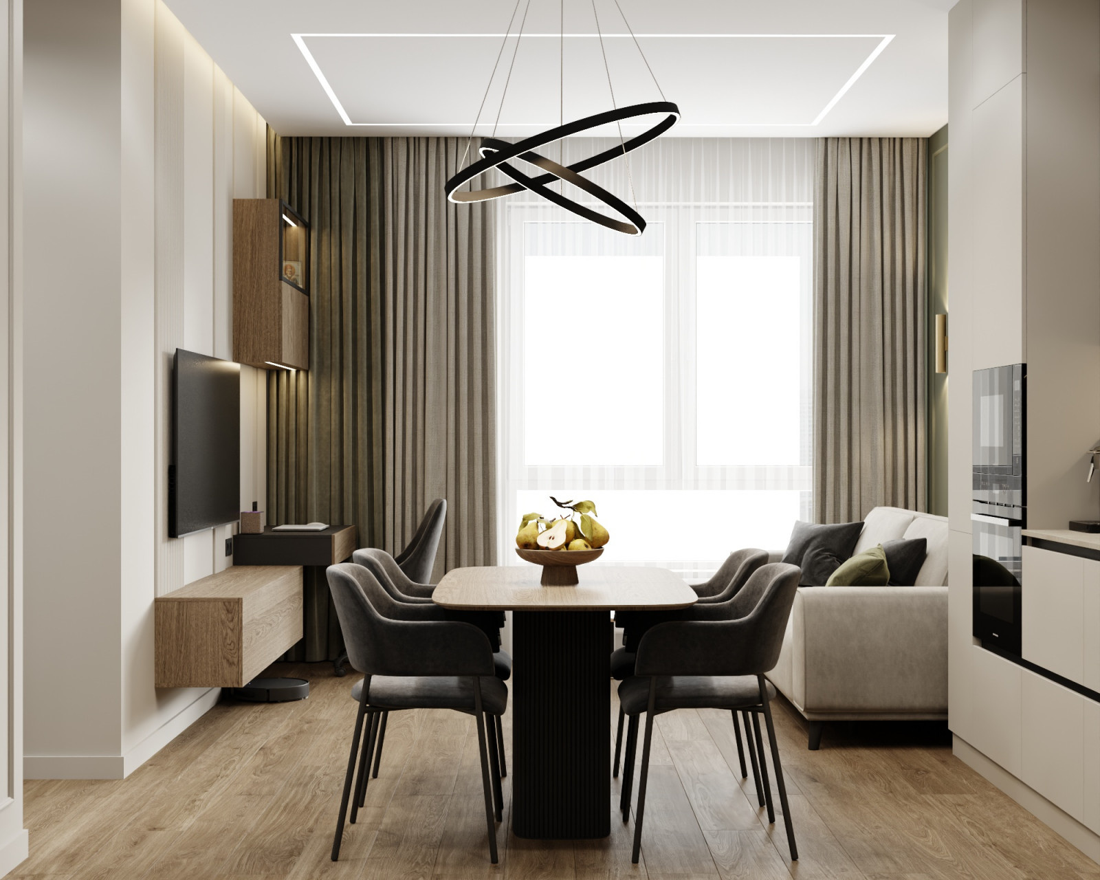 Дизайн-проект квартиры 76кв.м., Москва