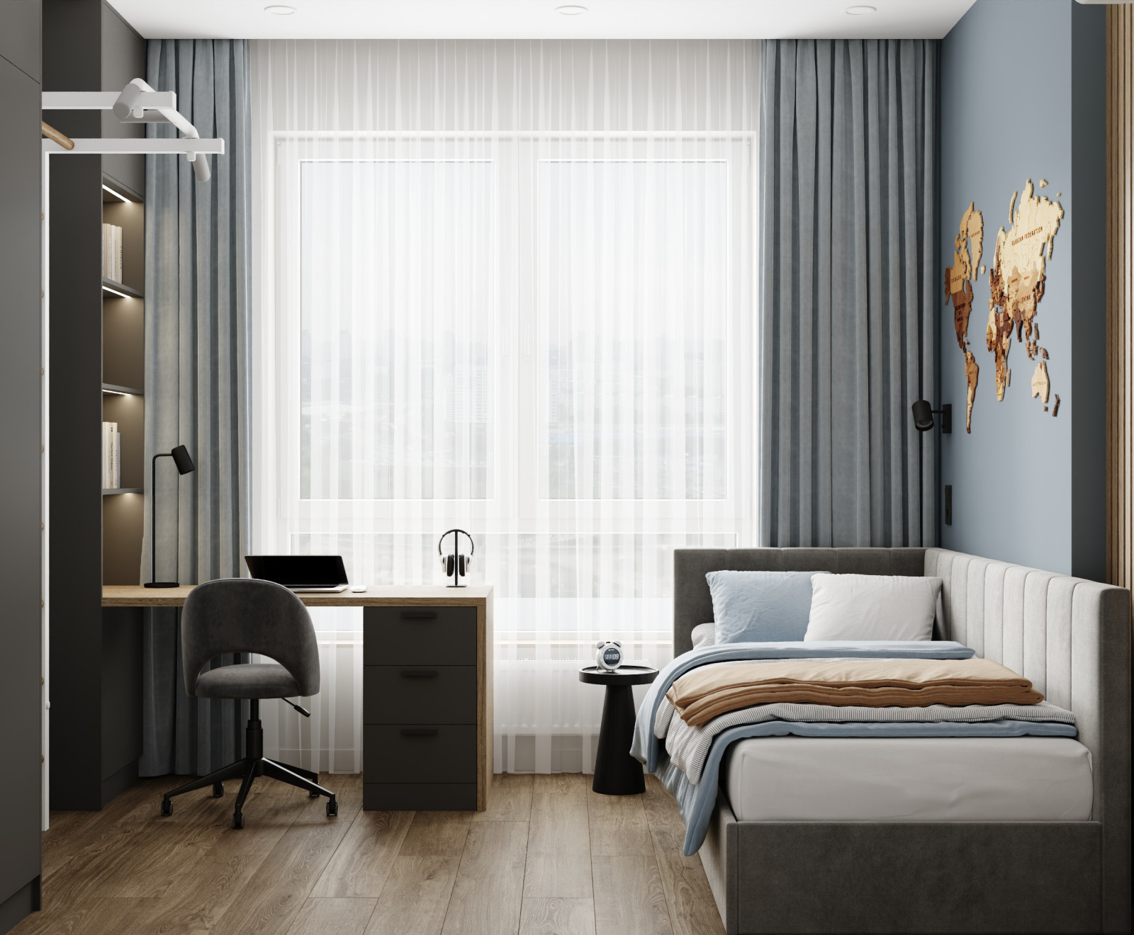 Дизайн-проект квартиры 76кв.м., Москва