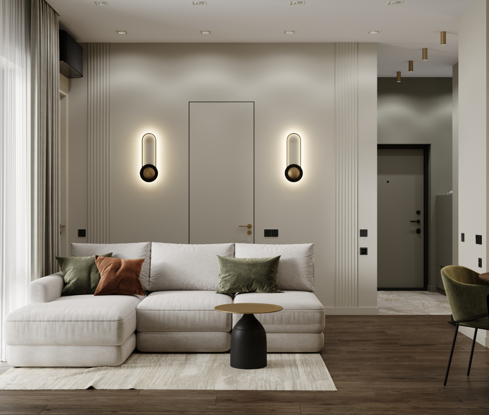 Дизайн-проект квартиры 80кв.м., ЖК Шагал, Москва