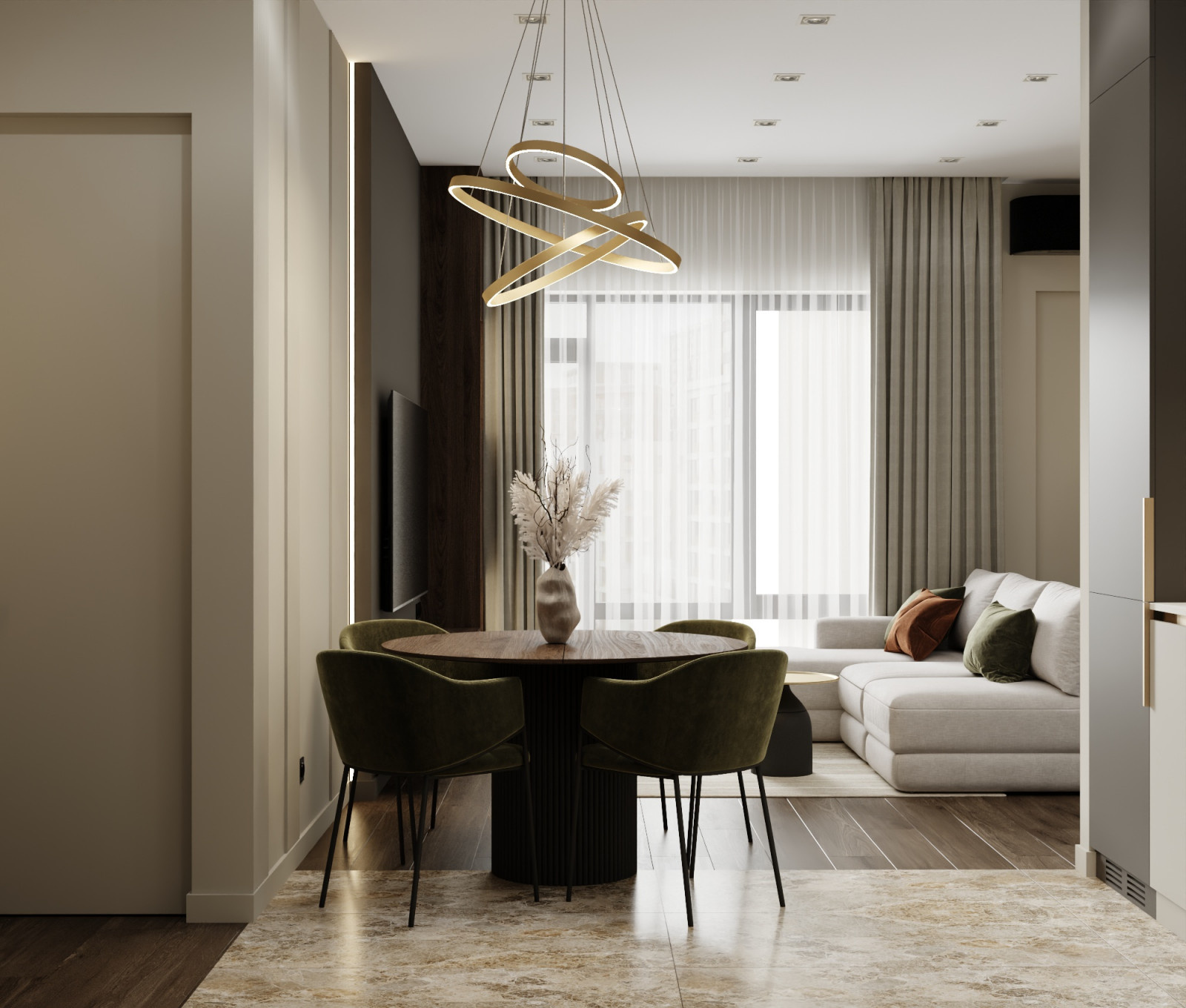 Дизайн-проект квартиры 80кв.м., ЖК Шагал, Москва