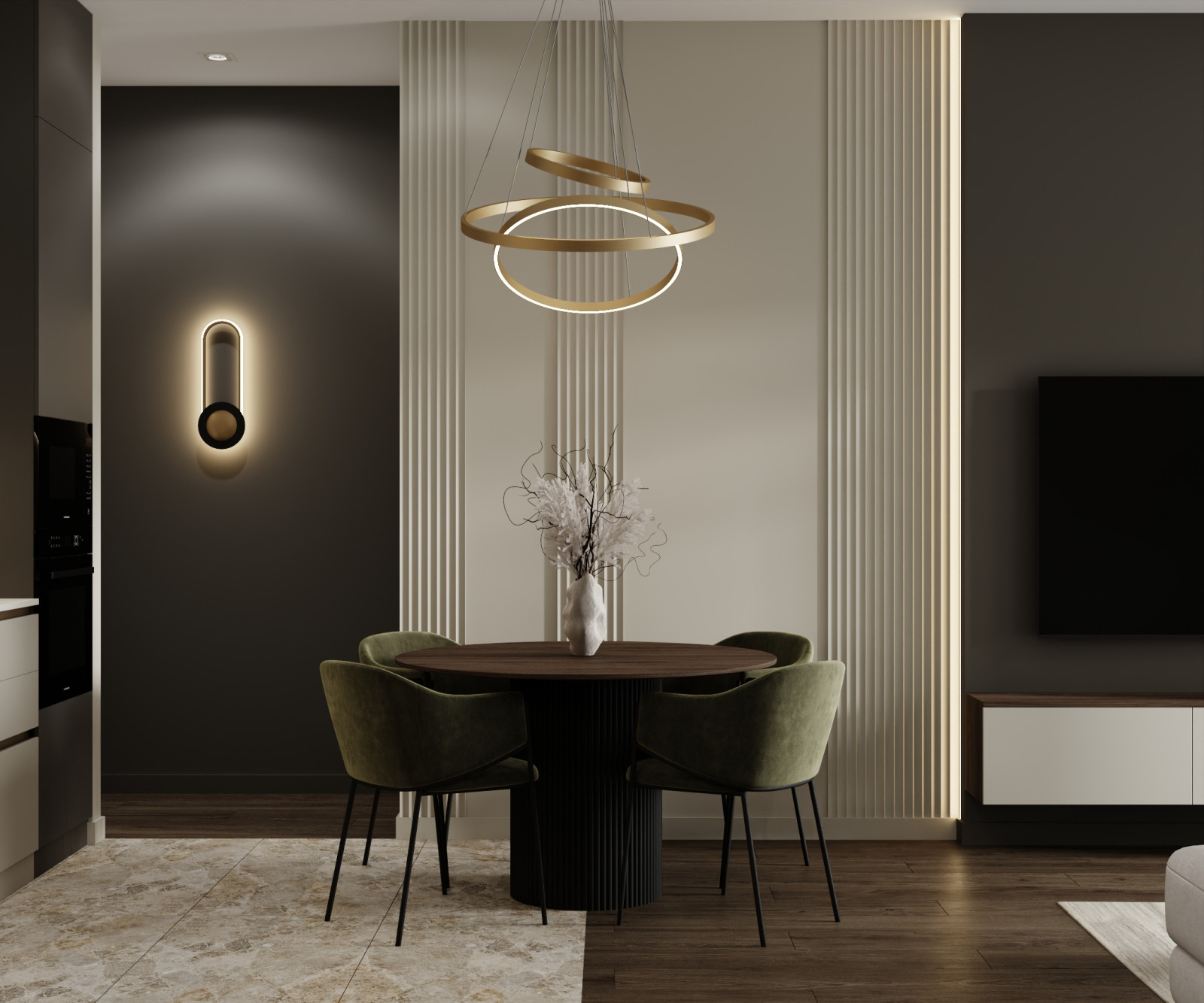 Дизайн-проект квартиры 80кв.м., ЖК Шагал, Москва