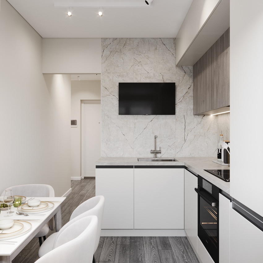 Интерьер квартиры 48 м² в современном стиле