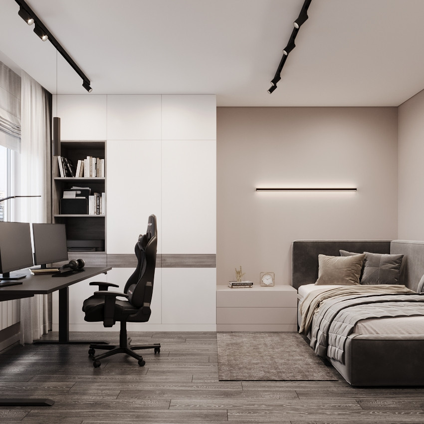 Интерьер квартиры 48 м² в современном стиле