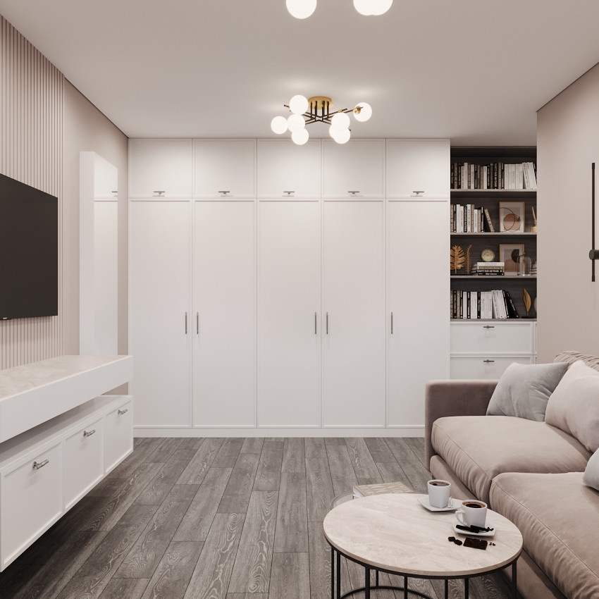 Интерьер квартиры 48 м² в современном стиле