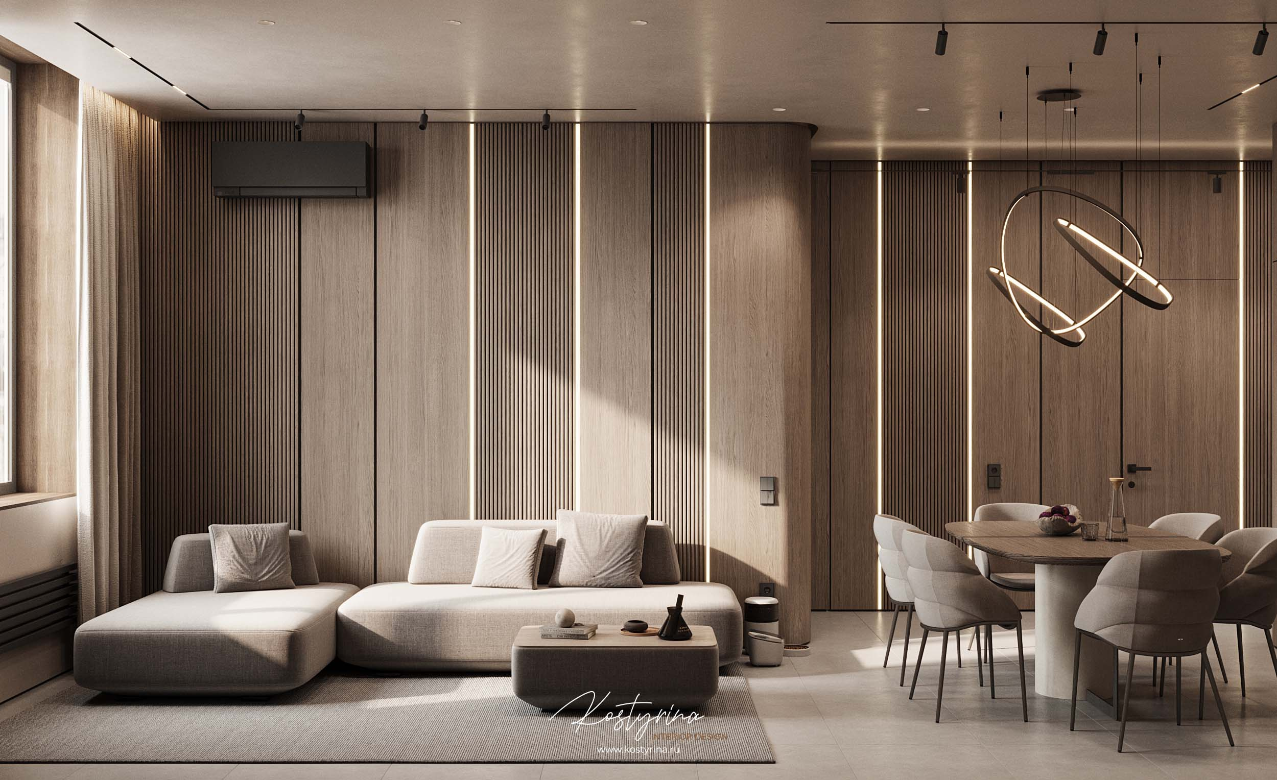 Обложка проекта: Квартира в современном стиле в ЖК Headliner 125м²