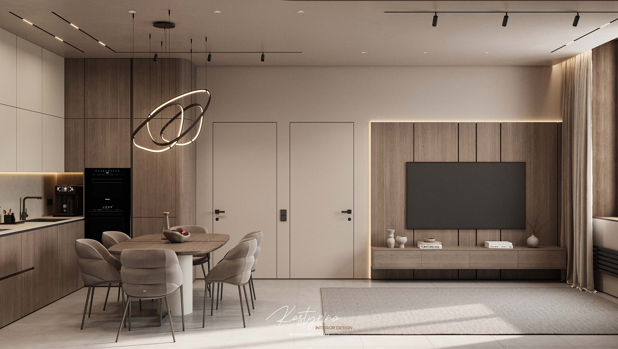 Квартира в современном стиле в ЖК Headliner 125м²