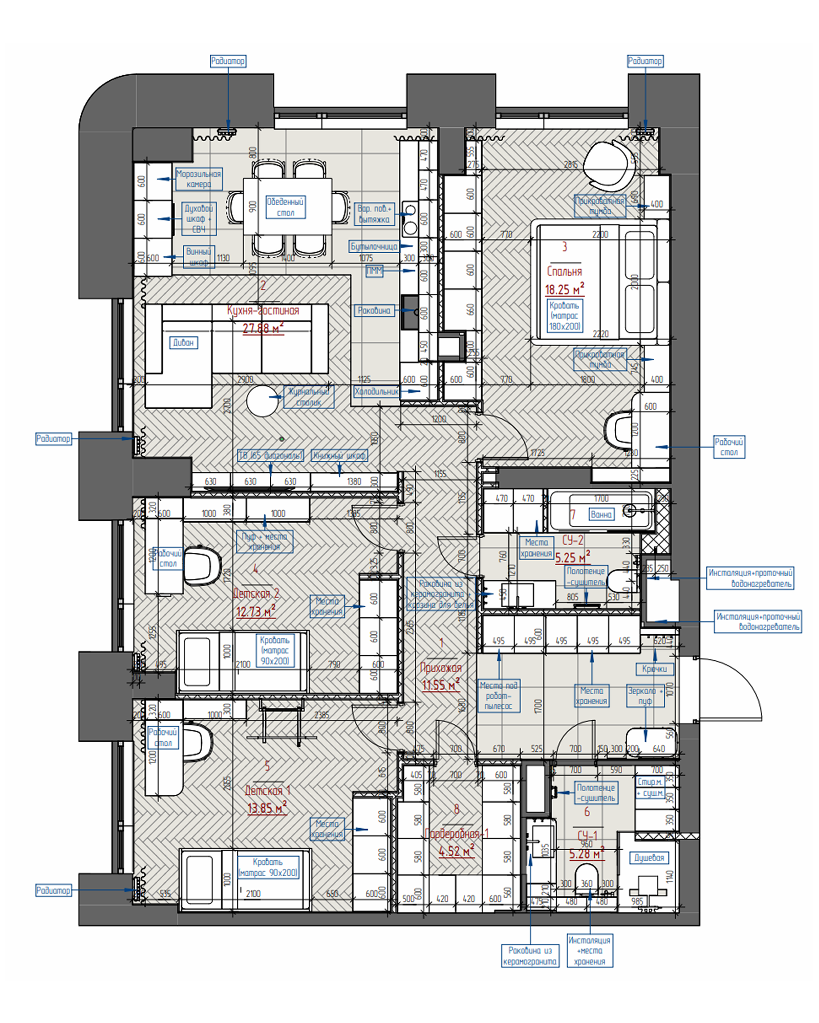 ЖК Событие, квартира 103 м²