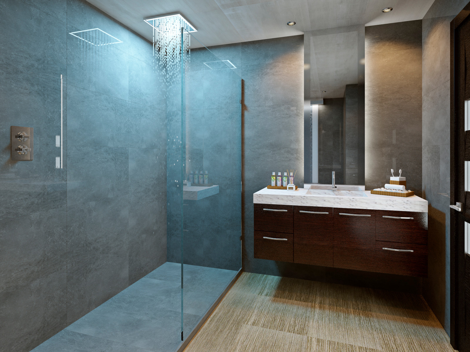 Contemporary Bali Style for Master Bathroom.
