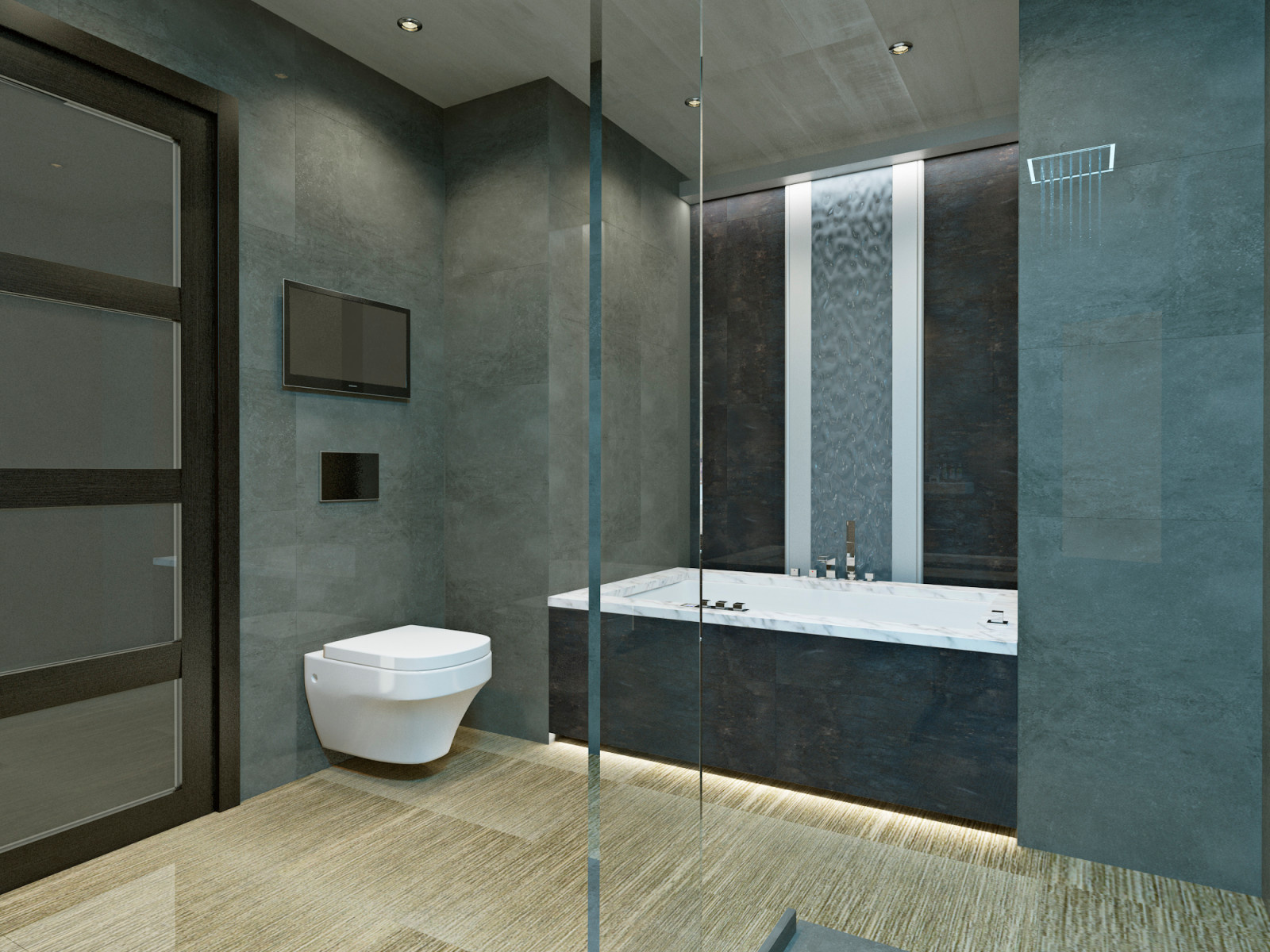 Contemporary Bali Style for Master Bathroom.
