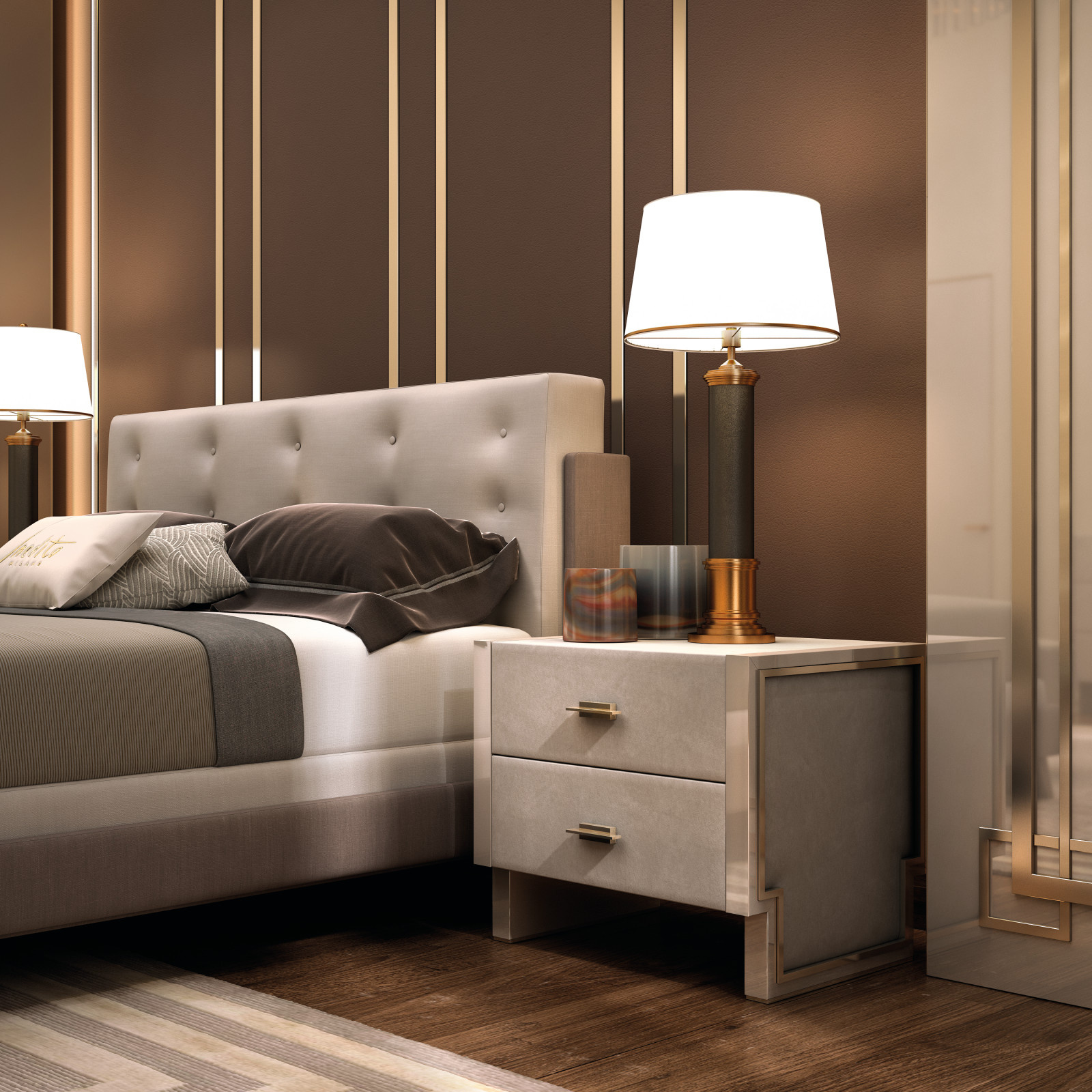 INEDITO. Model TRIBECA BEDSIDE TABLE