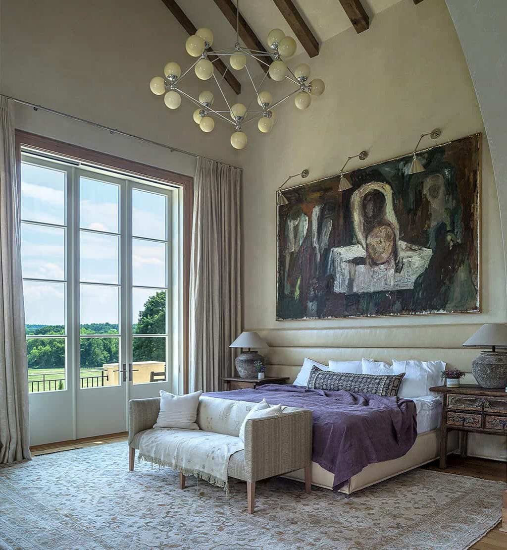 Inside dreamy farmhouse with modern elegance in Maryland countryside