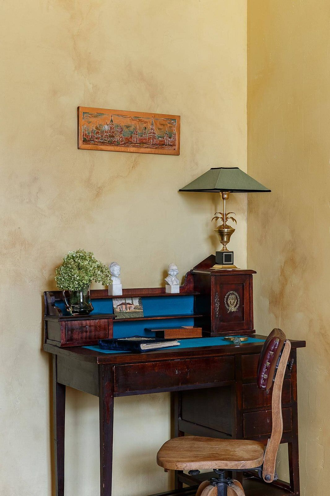 Eye-Catching Efficiency: Small Eclectic Home Offices with Colorful Panache
