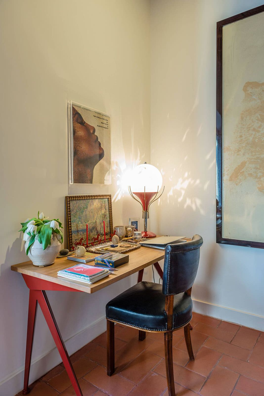 Eye-Catching Efficiency: Small Eclectic Home Offices with Colorful Panache
