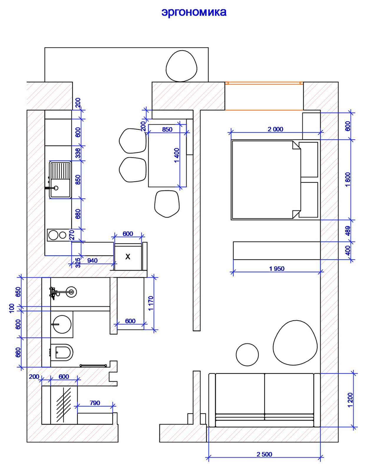 Loft квартира 45 м2