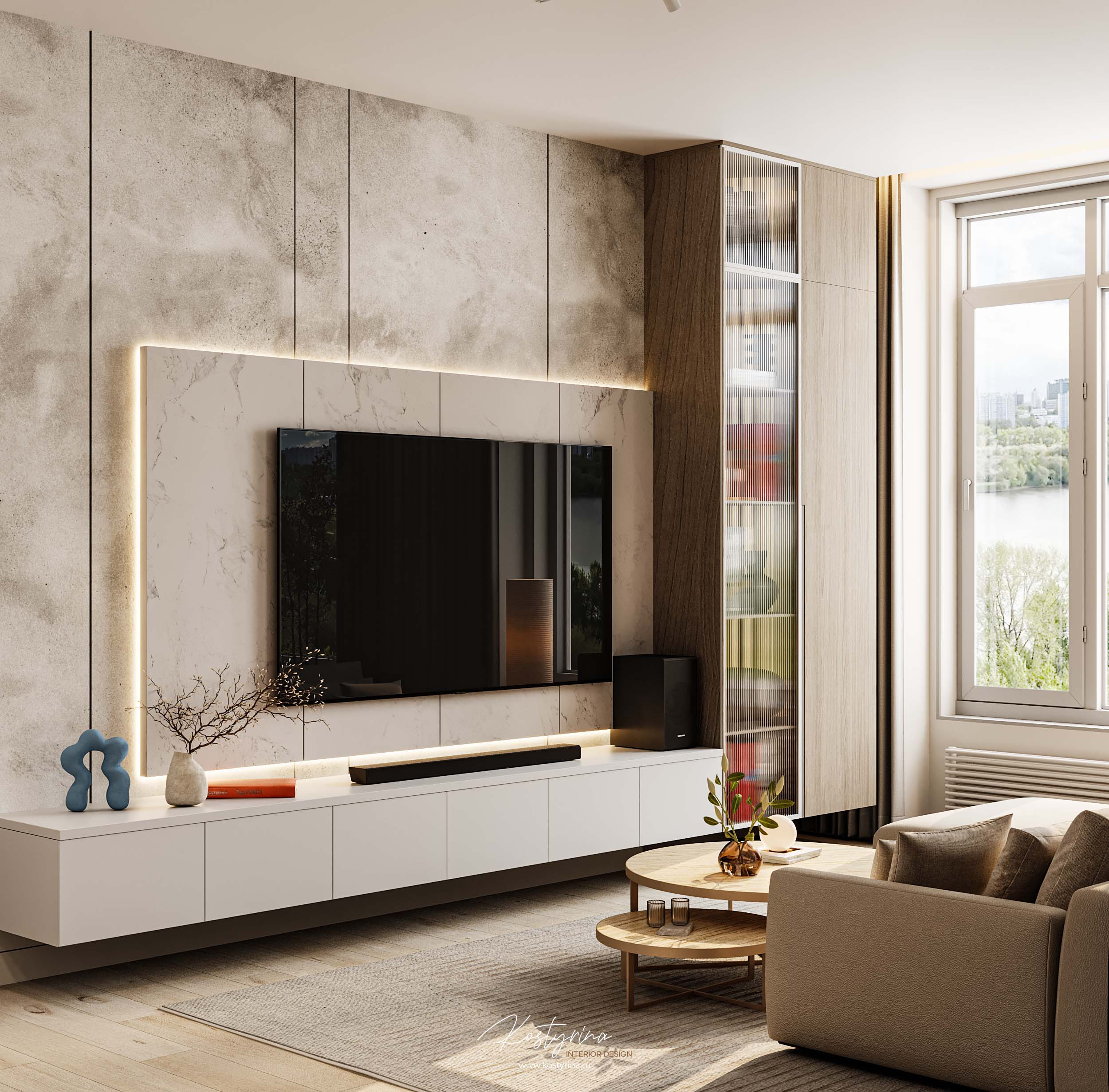 Светлая квартира у реки в ЖК «NOW» 95 м²