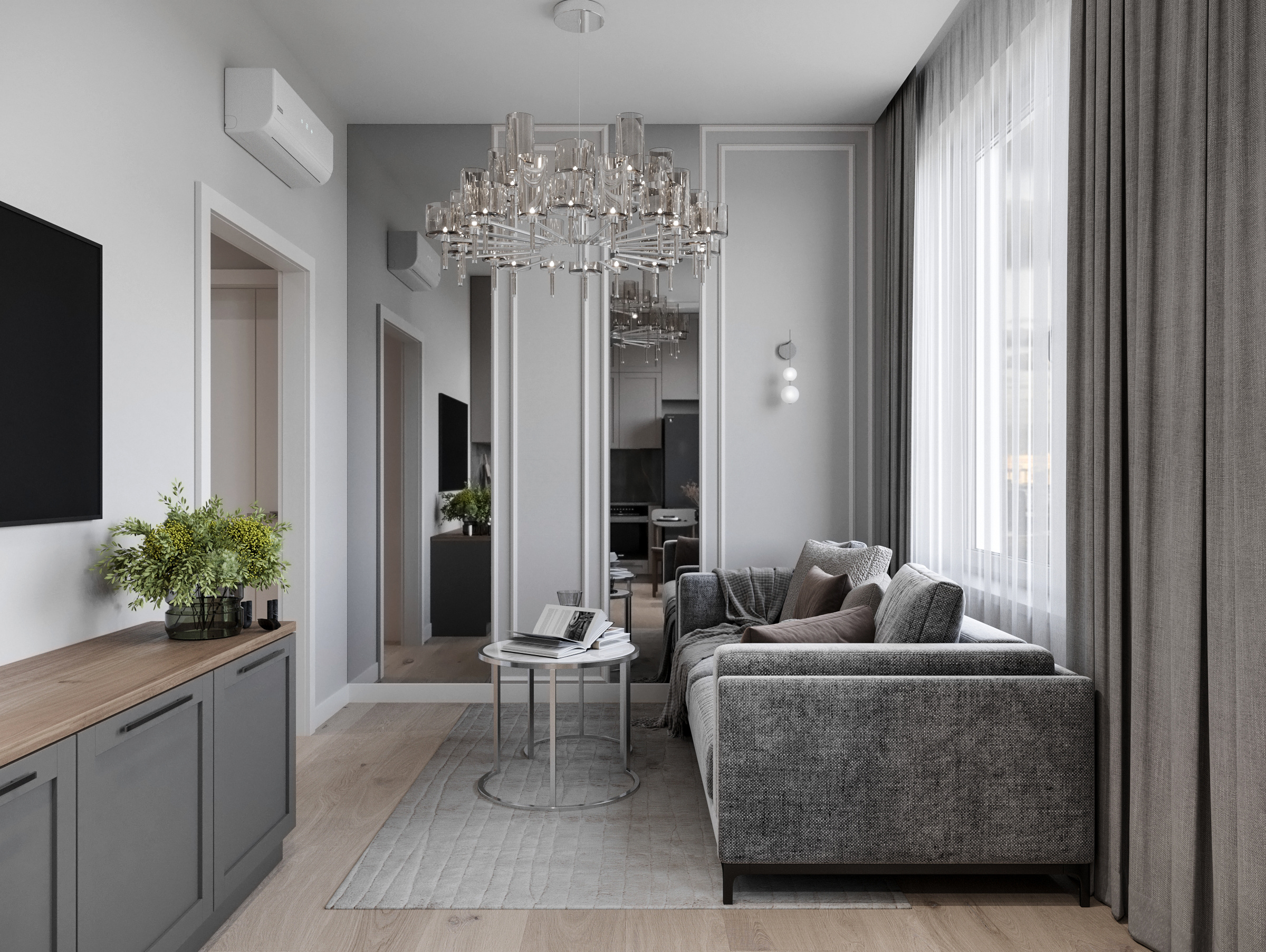 Обложка проекта: Неоклассика (современная классика) квартира ЖК Вереск 61 м²