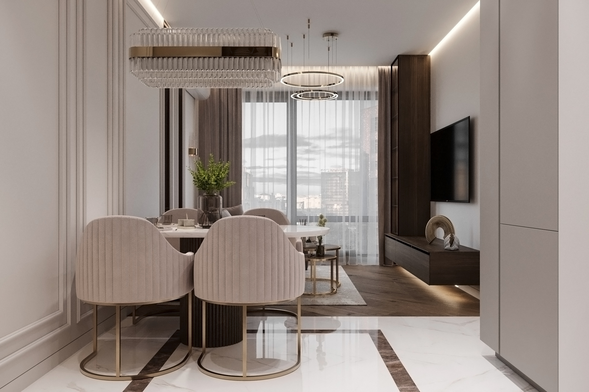 Неоклассика квартира ЖК Вэри Москва 43 м²