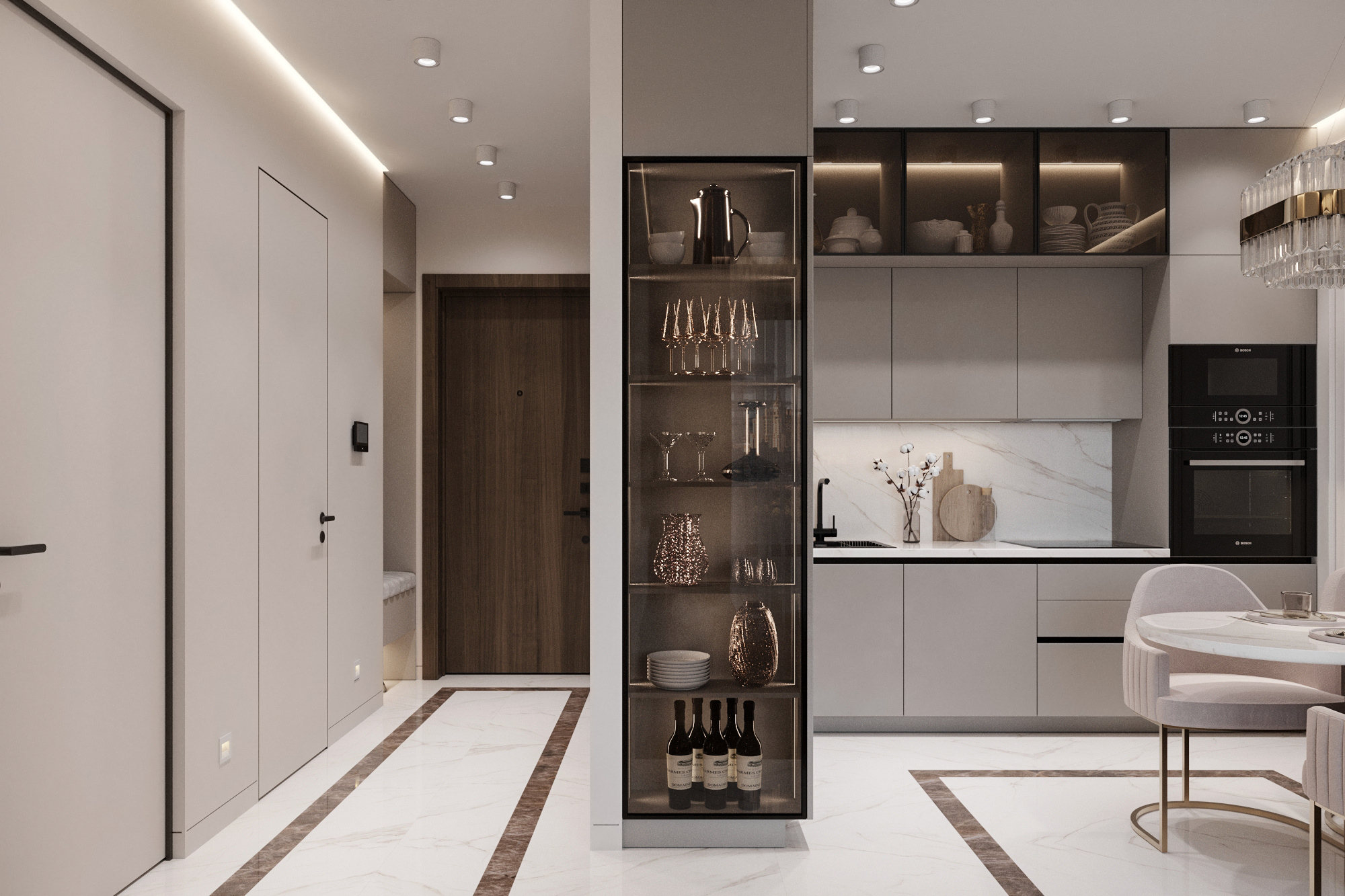 Неоклассика квартира ЖК Вэри Москва 43 м²