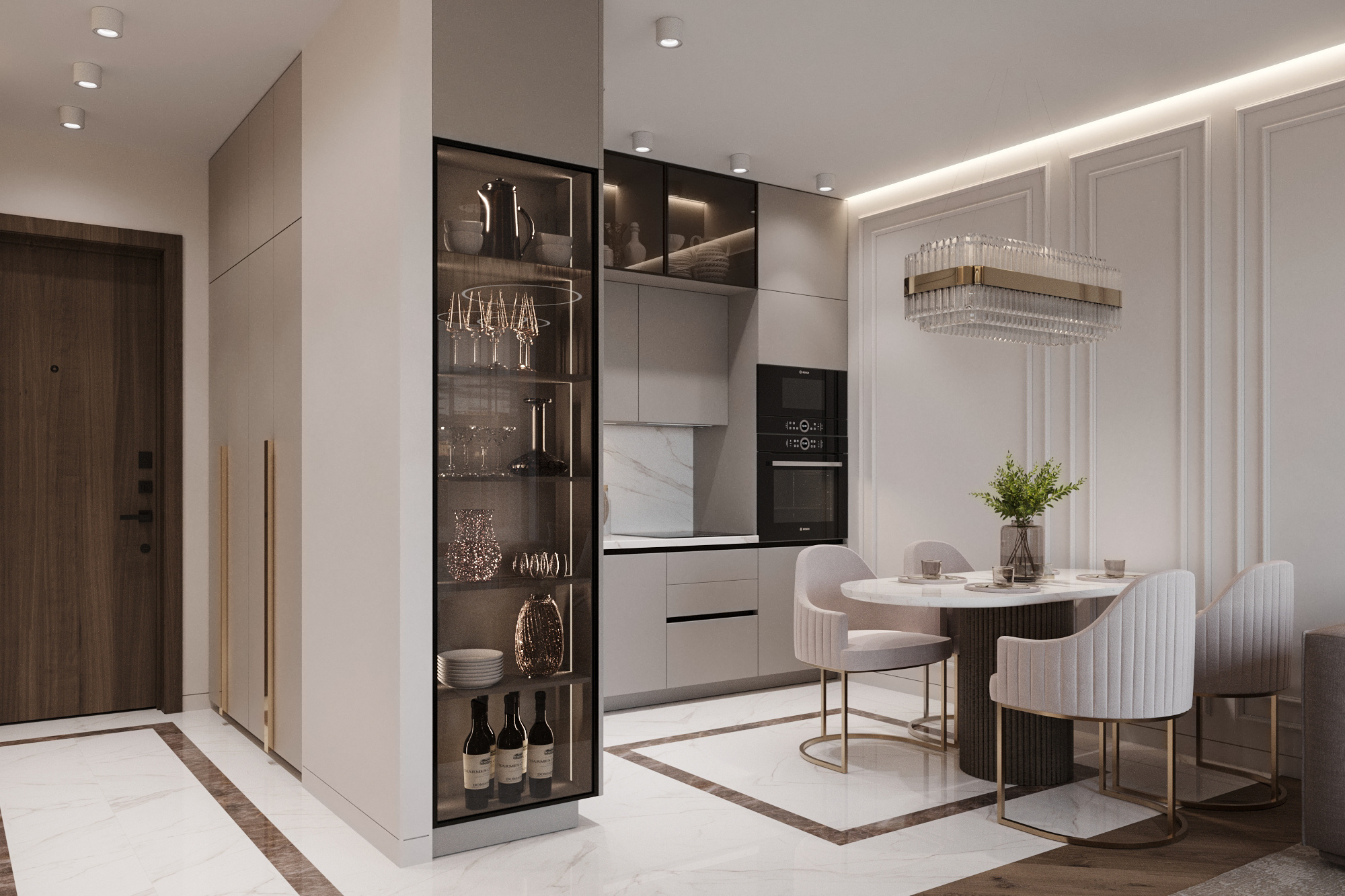 Неоклассика квартира ЖК Вэри Москва 43 м²