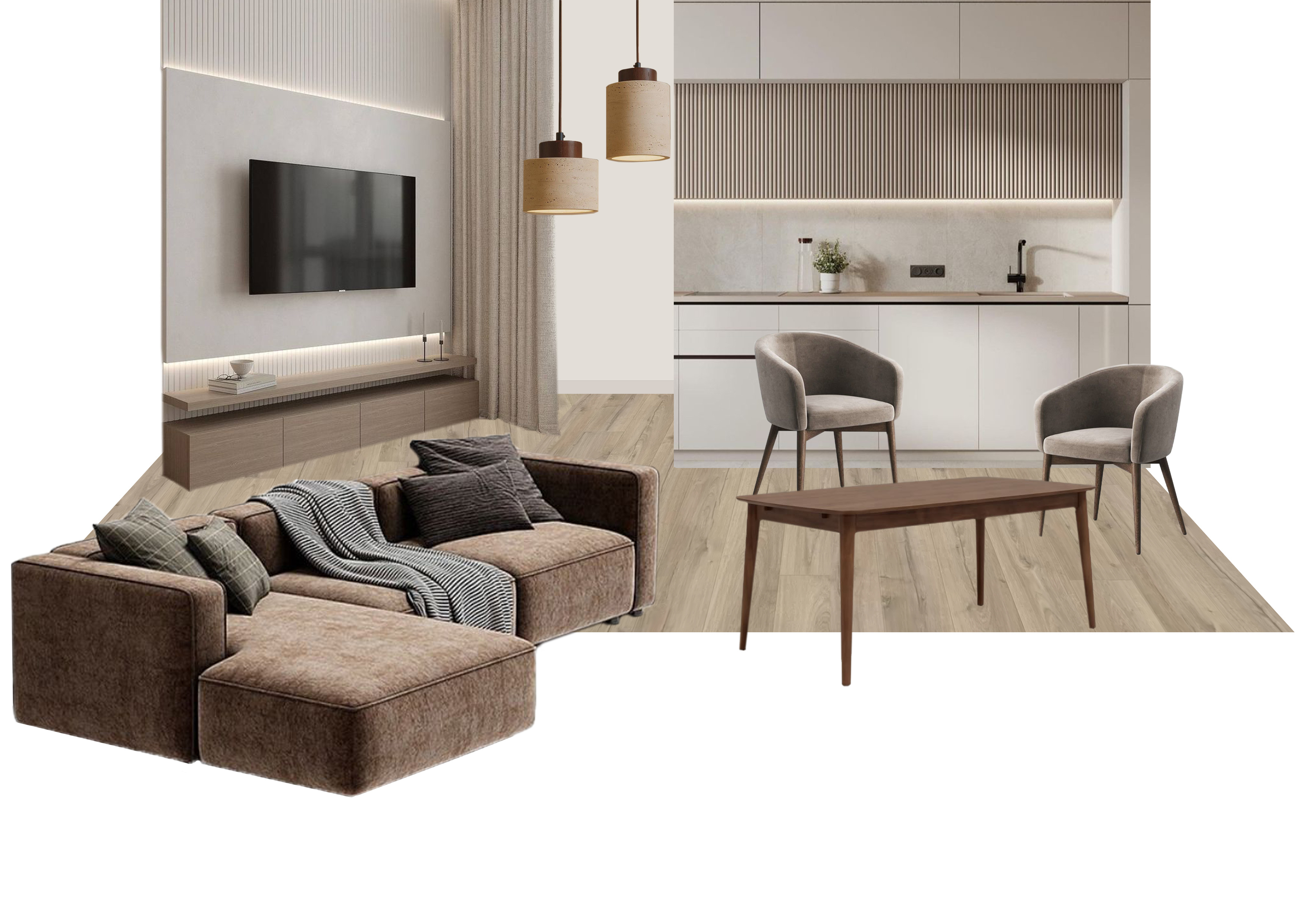 Двухкомнатная квартира, 52 кв.м