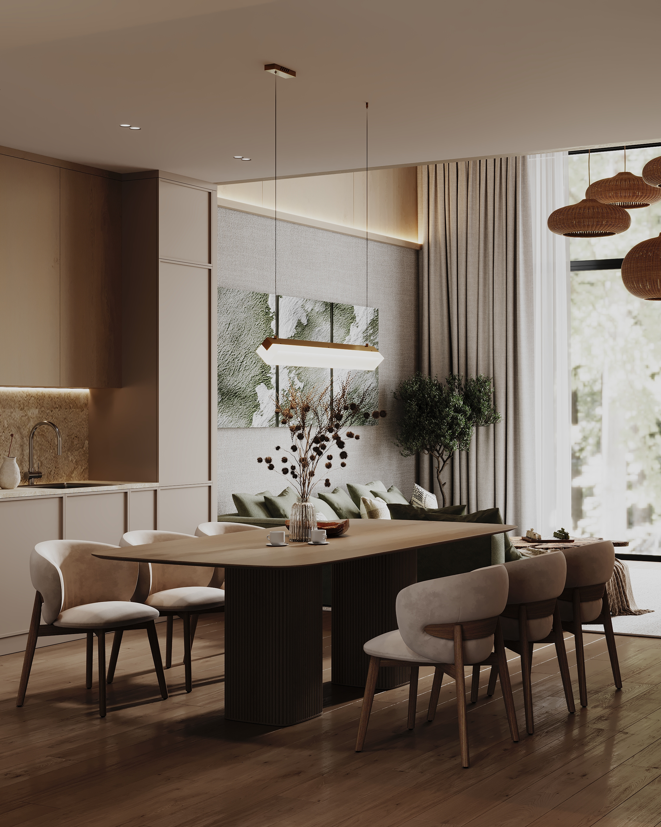 Интерьер дома в кп Урман — 174 м²