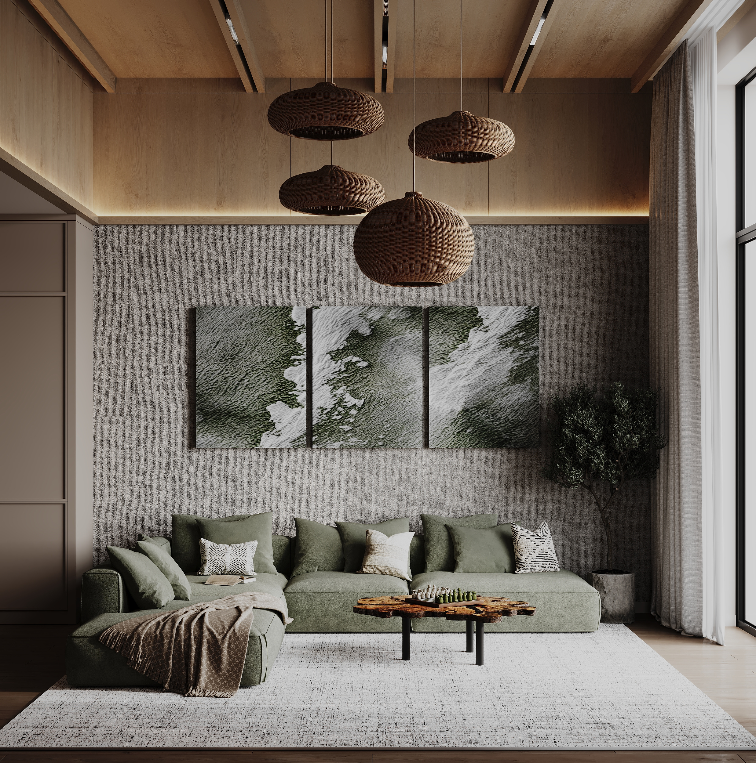 Интерьер дома в кп Урман — 174 м²