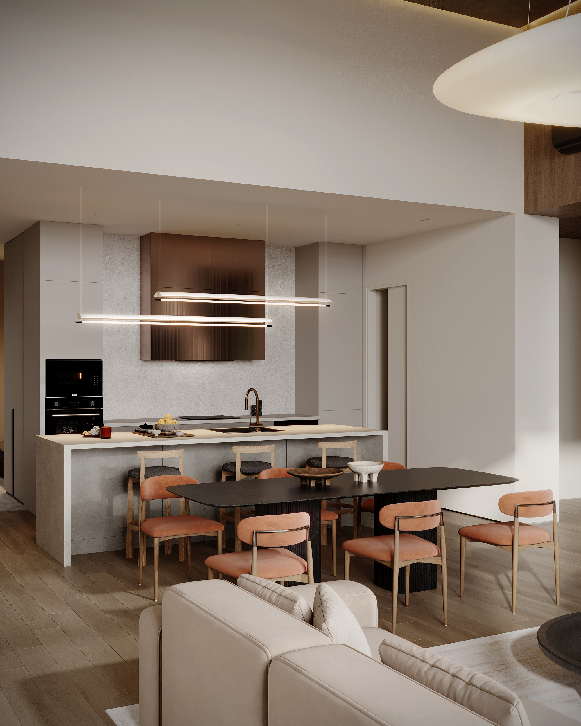 Дизайн интерьера дома  в кп "Яснолетово" — 399 м²