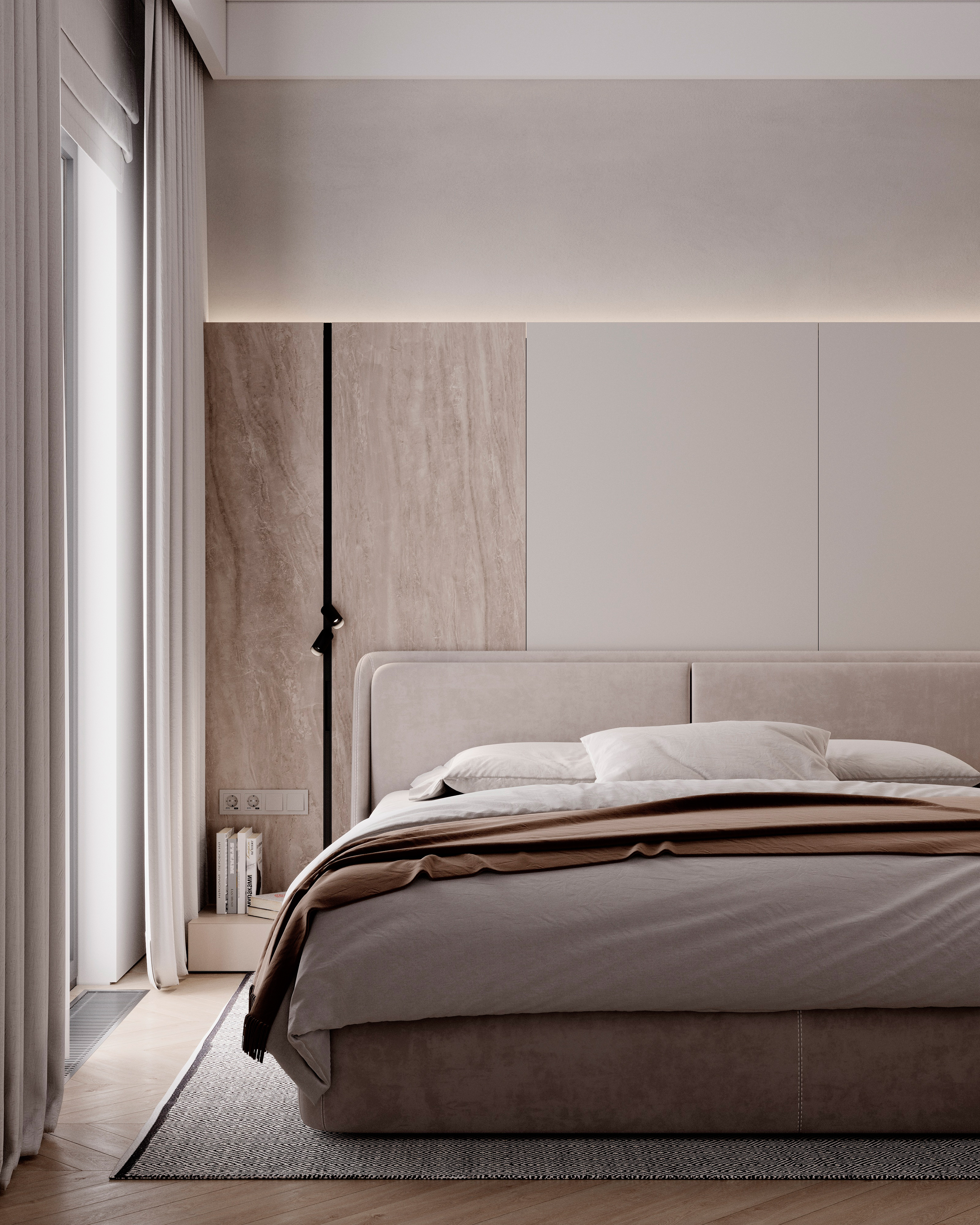 современным тёплым минимализмом — Warm / Soft Minimalism, с примесью Japandi и Quiet Luxury