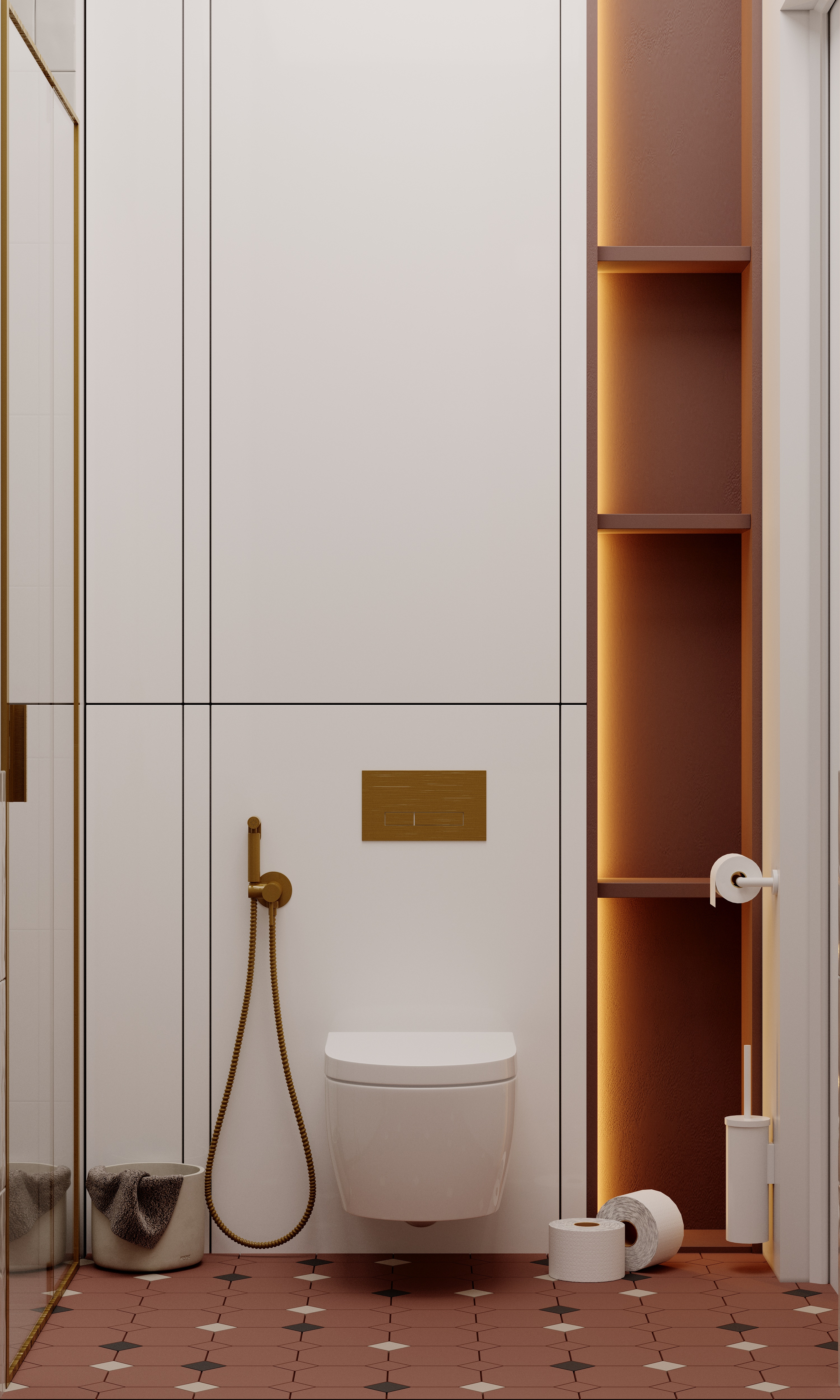 современный минимализм с элементами mid-century modern и soft contemporary.