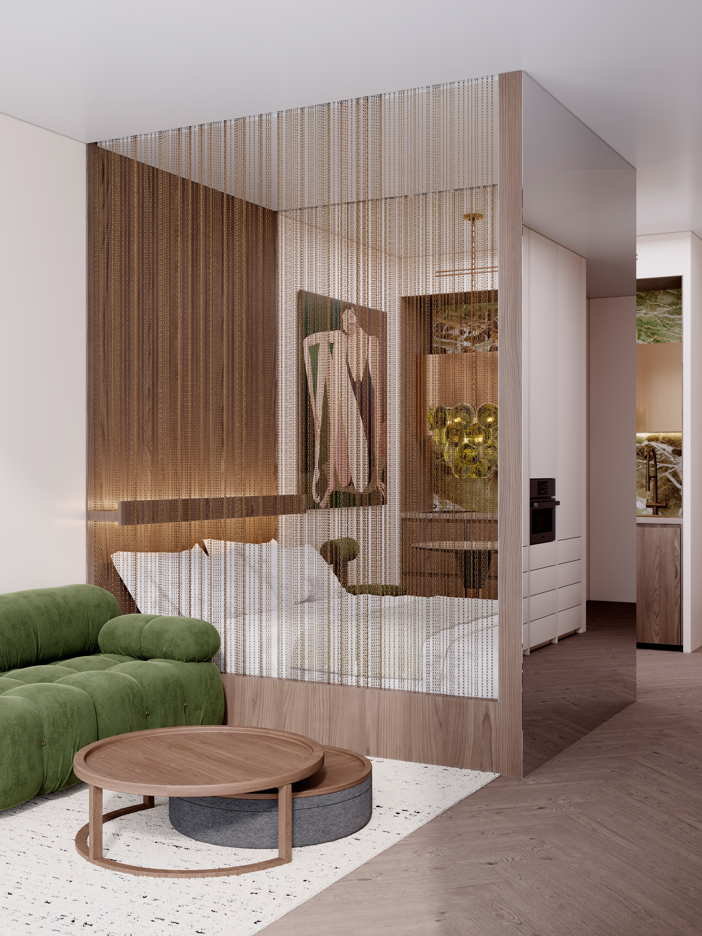 современный эклектичный минимализм с элементами mid-century modern и quiet luxury.